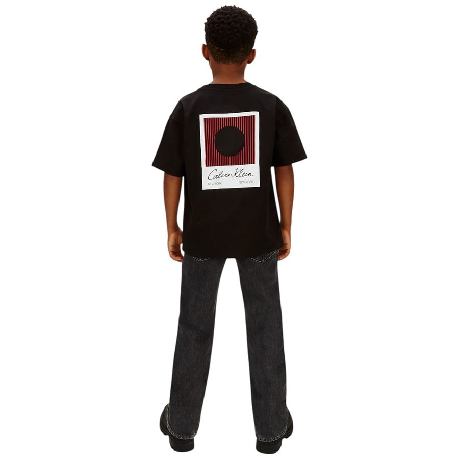 T-Shirt manica corta con grafica sul retro taglio relaxed da bambino Calvin Klein | CKIB0IB02607BEH